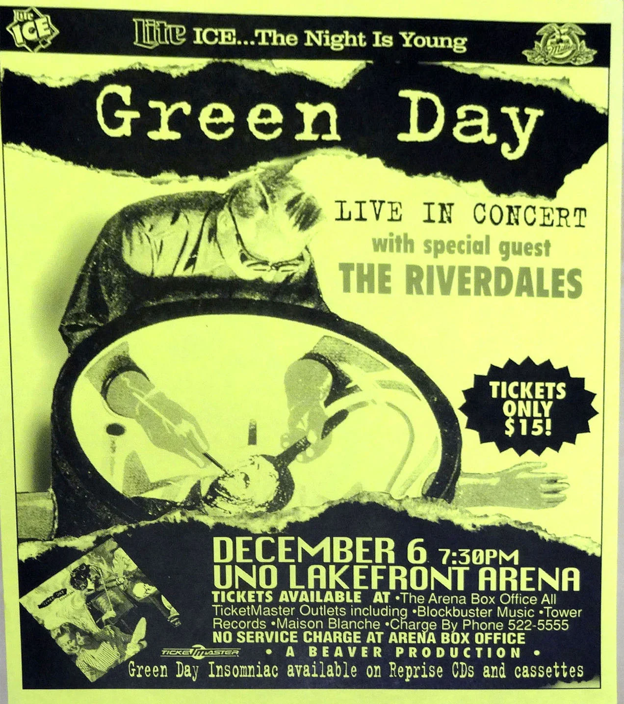 6 December 1995 - Lakefront Arena - New Orleans, LA - Flyer