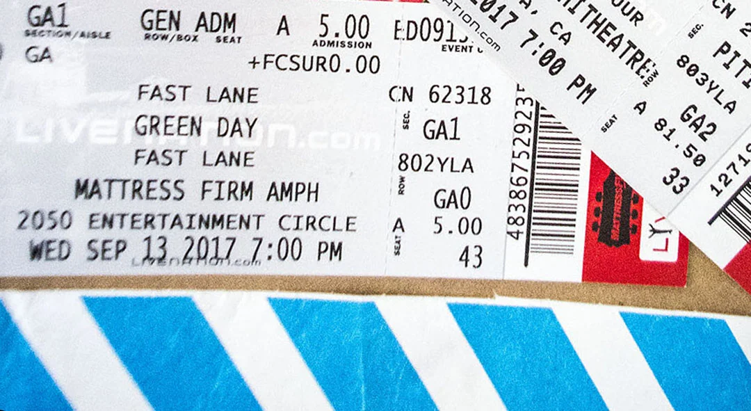 13 September 2017 - Mattress Firm Amphitheatre - Chula Vista, CA - Ticket