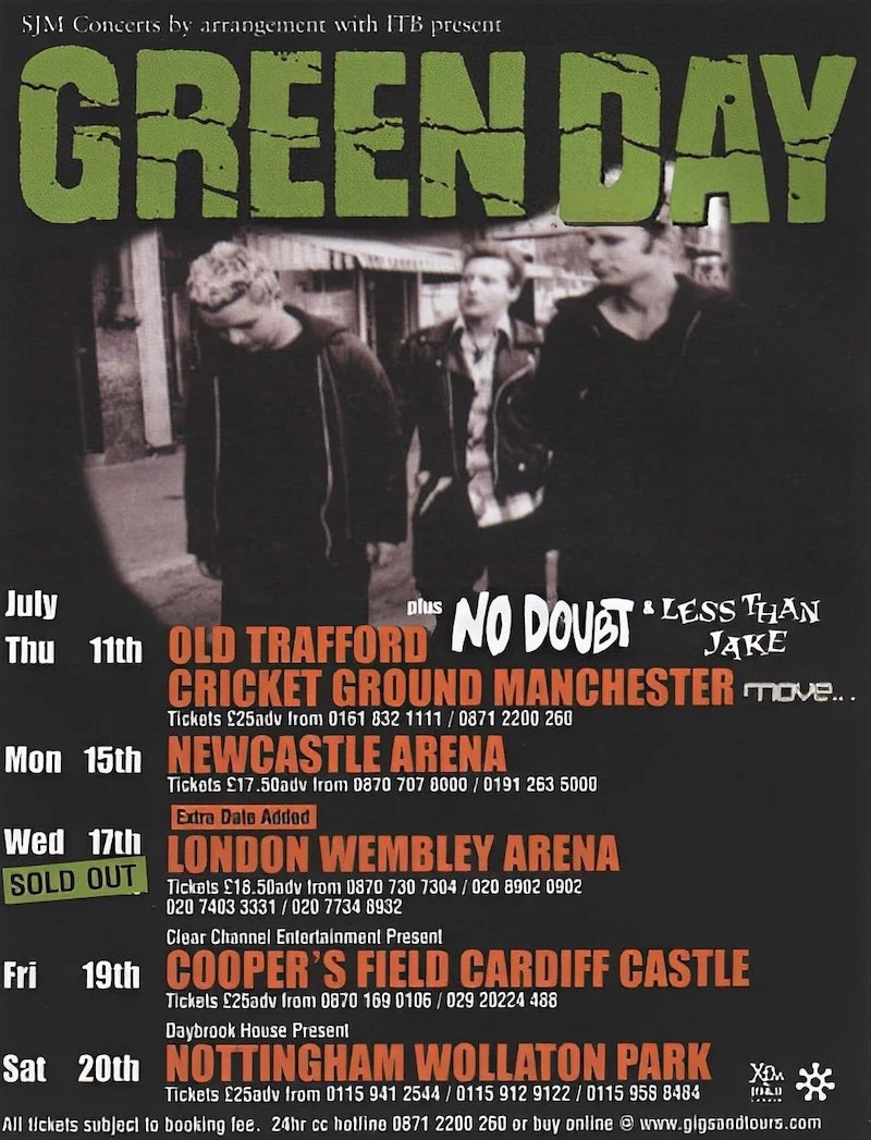 2002 - UK Tour Dates - Flyer
