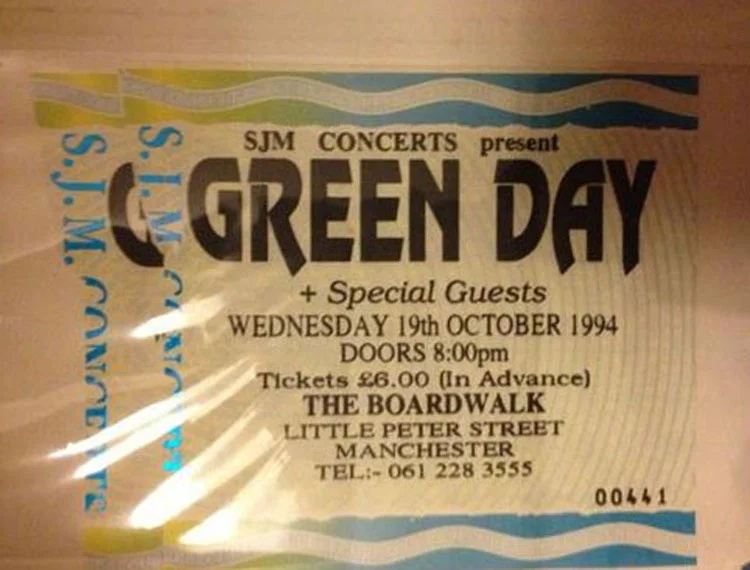19 October 1994 - Boardwalk - Manchester, England - Ticket