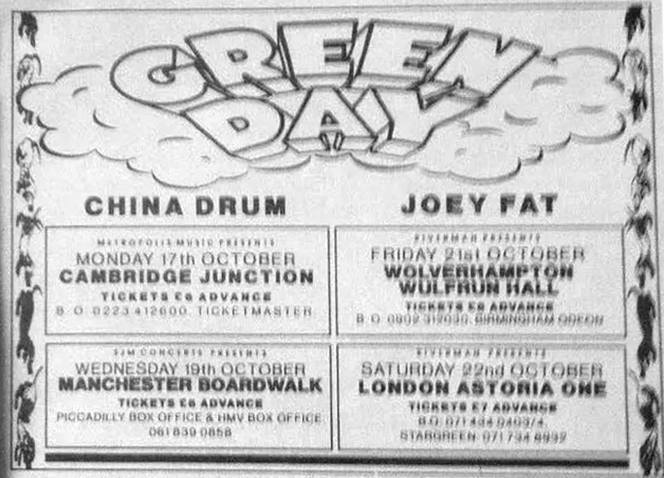 1994 - UK Tour Dates - Ad