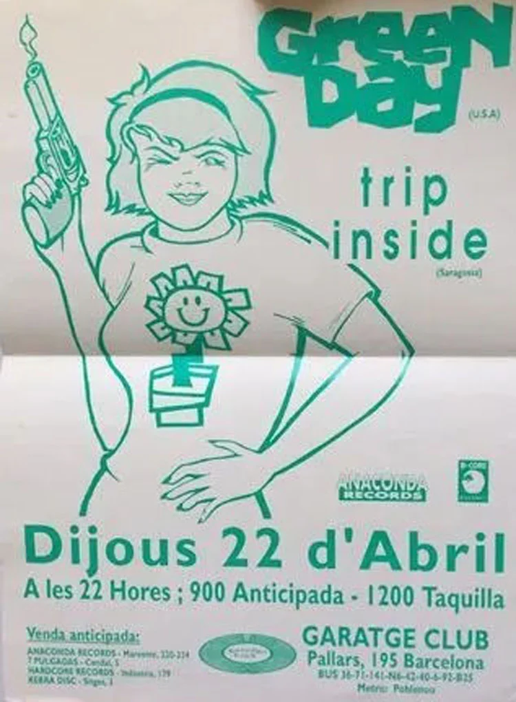 22 April 1993 - Garatge Club - Barcelona, Spain - Flyer