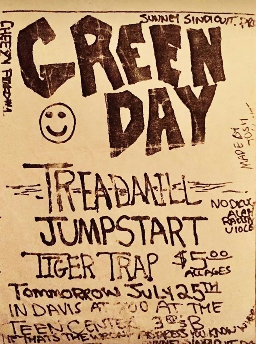 25 July 1992 - Teen Center - Davis, CA - Flyer