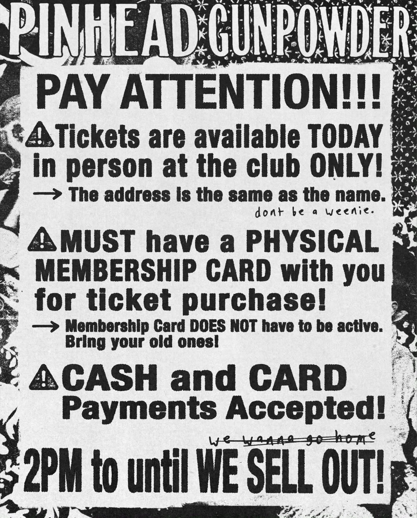 6 November 2026 - 924 Gilman Street - Berkeley, CA - Ticket Rules