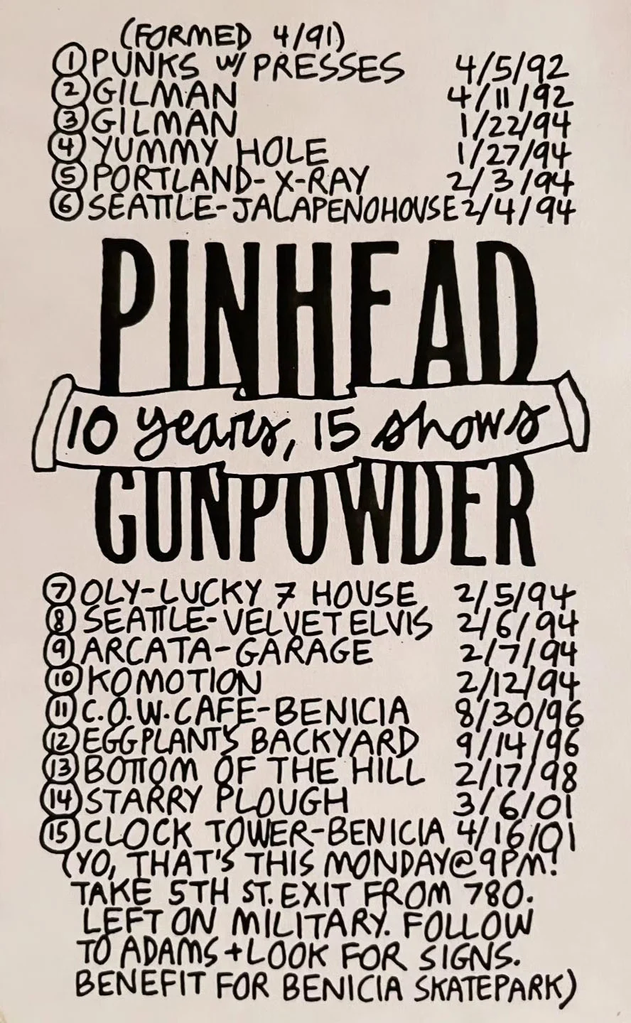 Pinhead Gunpowder - Tour Dates