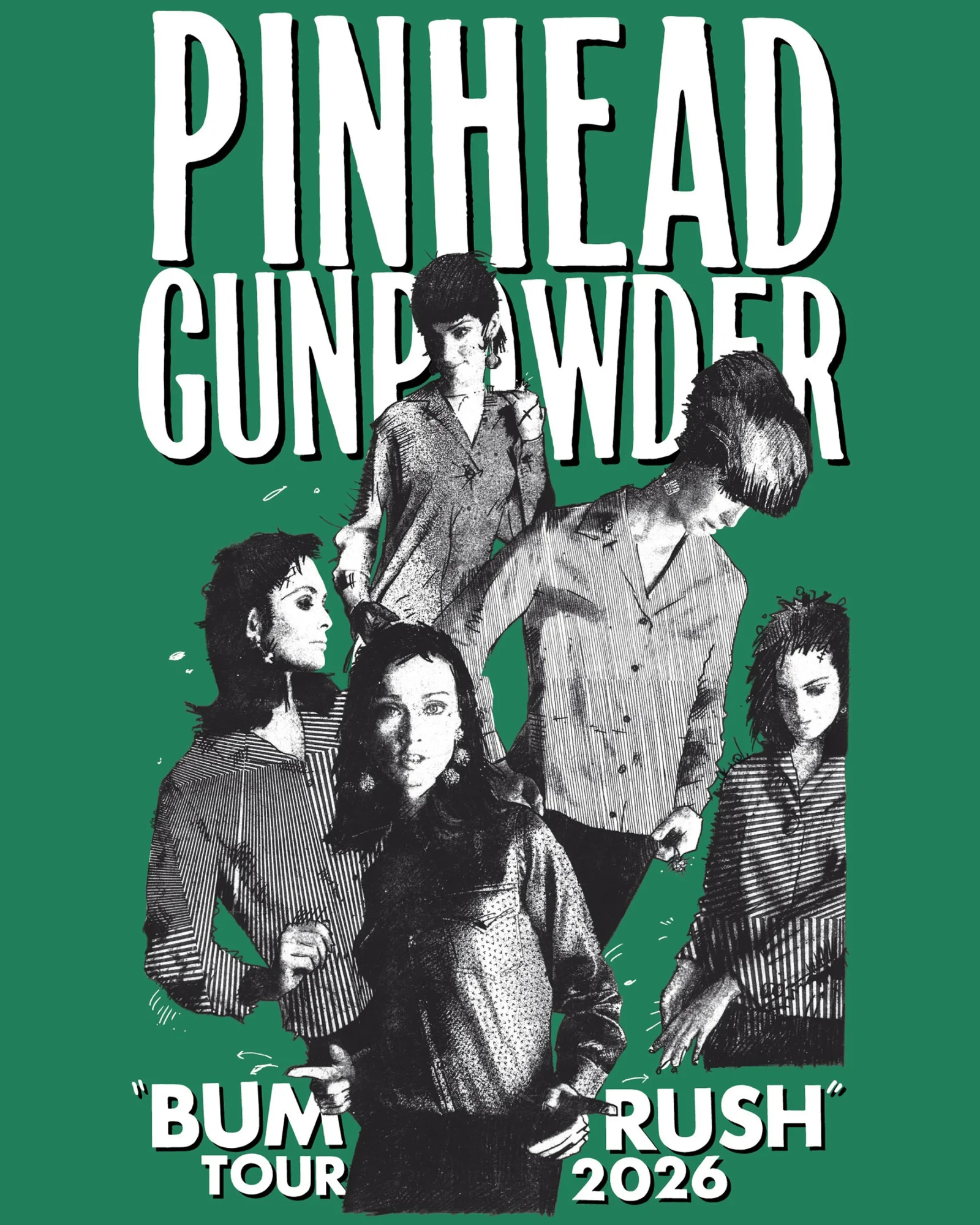 Pinhead Gunpowder - Bum Rush Tour 2026 Poster