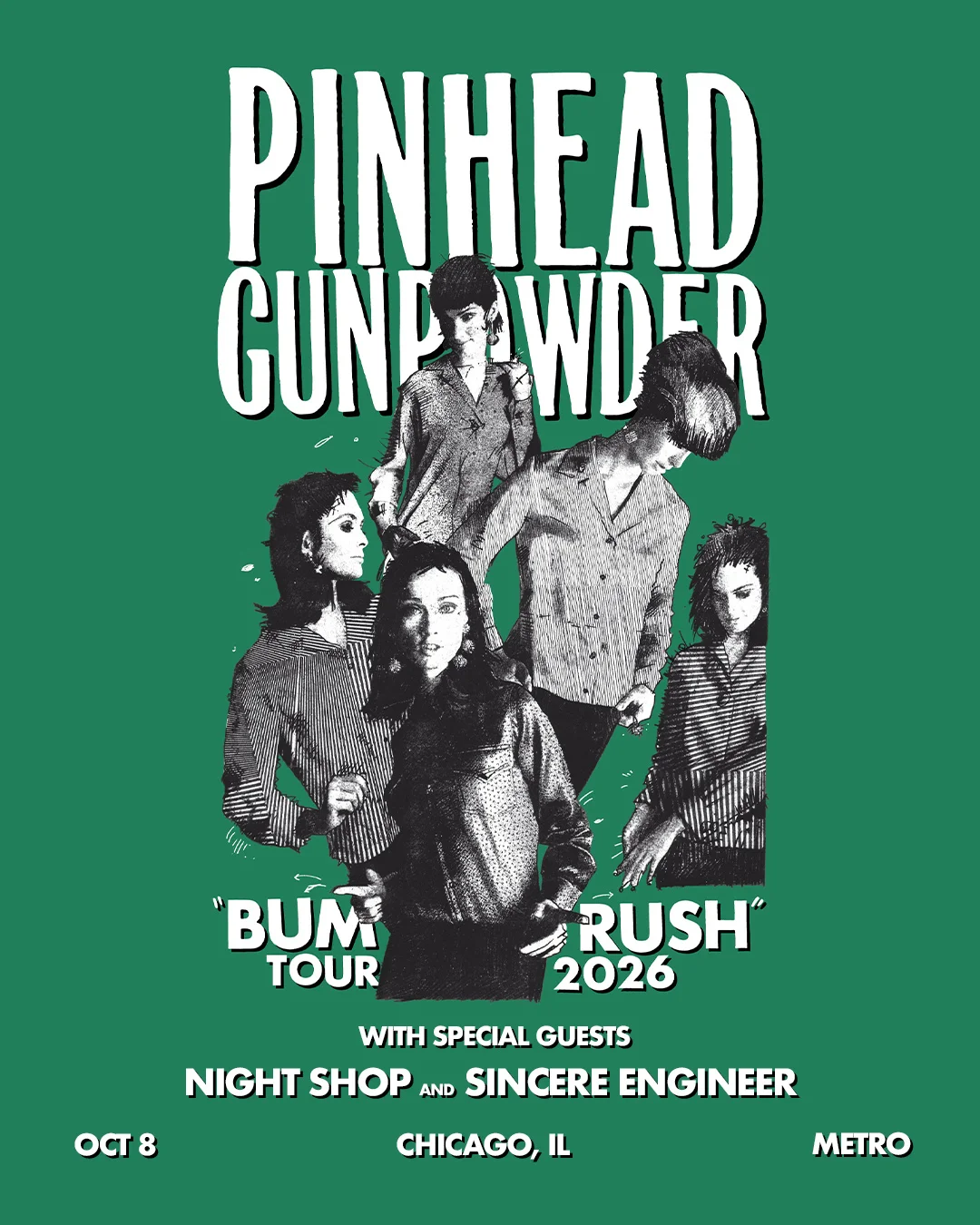 Pinhead Gunpowder - 8 October 2026 - Metro, Chicago, IL - Poster
