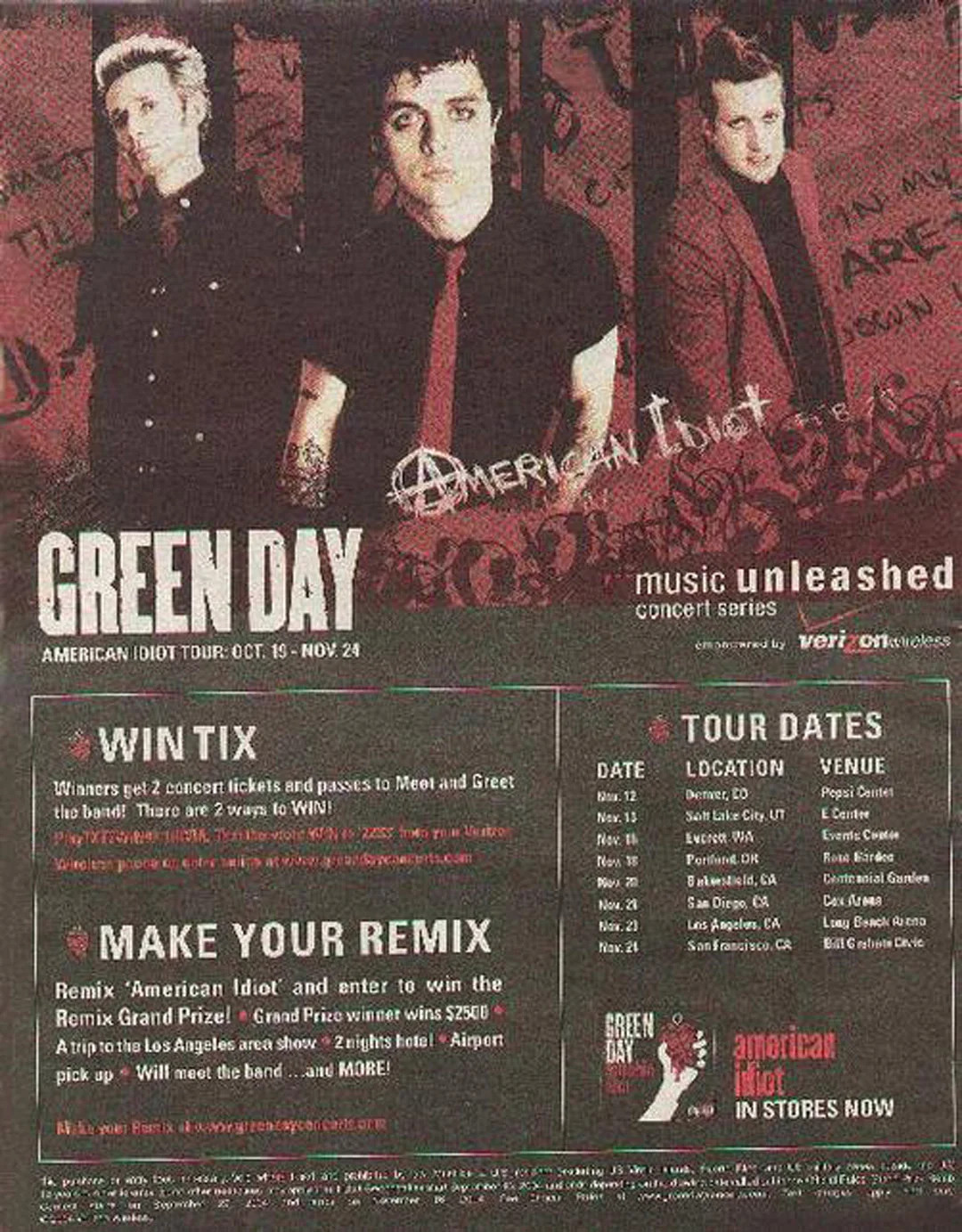 2004 US tour poster