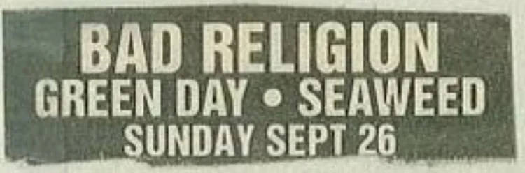 26 September 1993 - Atlanta, GA - The Masquerade - Newspaper Ad