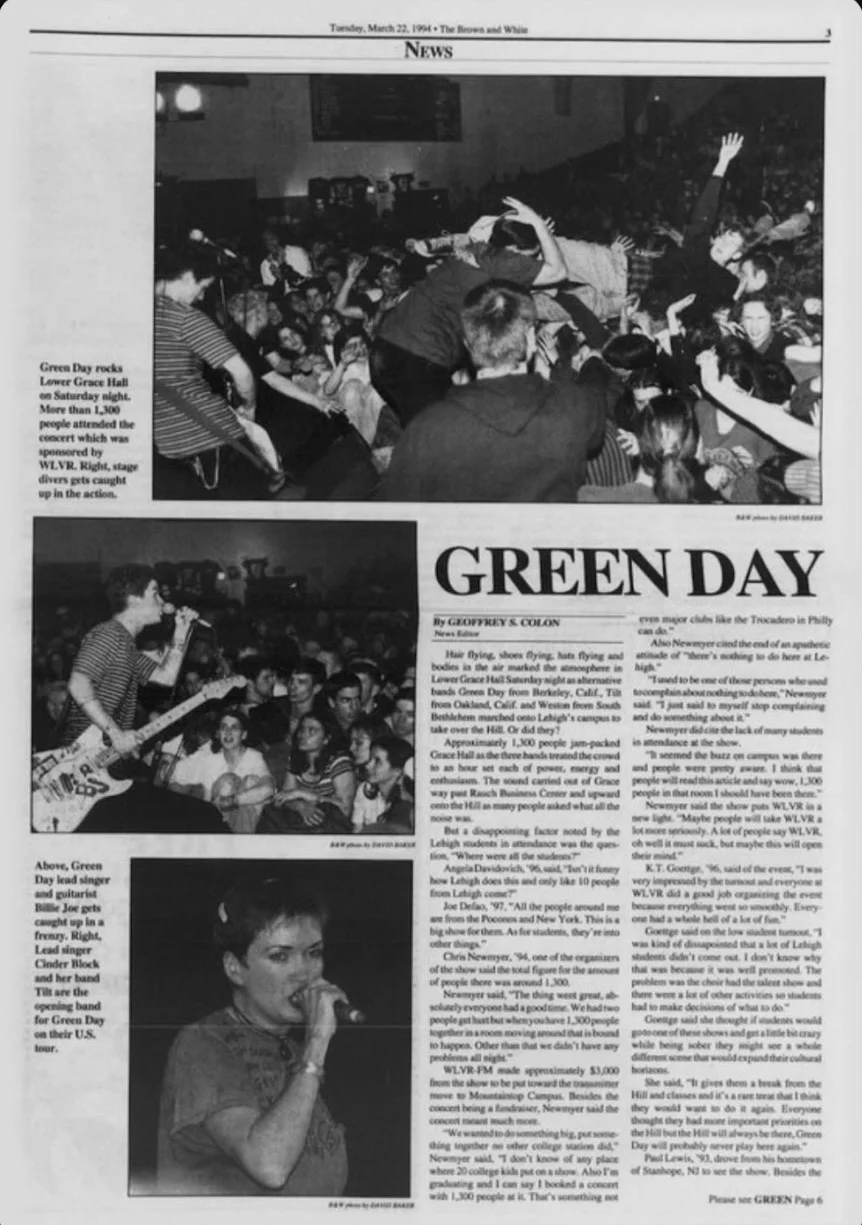 19 March 1994 - Bethlehem, PA - Lehigh University - Newspaper Review