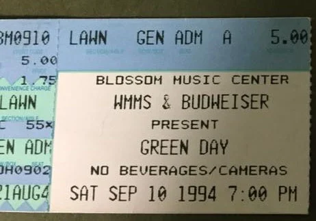 10 September 1994 - Cuyahoga Falls, OH - Ticket