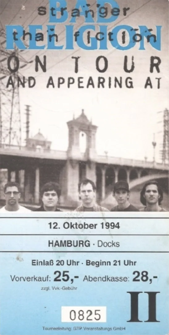 12 October 1994 - Hamburg, Germany - Docks - Ticket