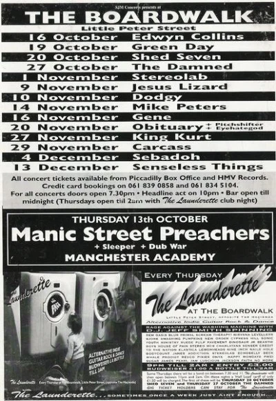 19 October 1994 - Manchester, England - Boardwalk - Show Calendar
