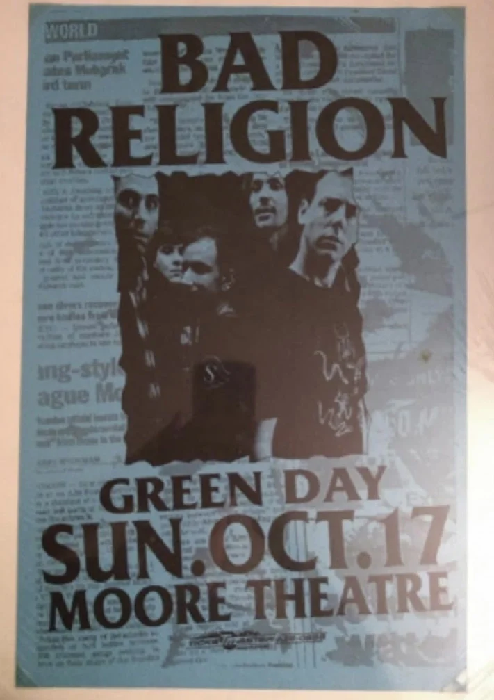 17 October 1993 - Seattle, WA - The Moore Theatre - Flyer