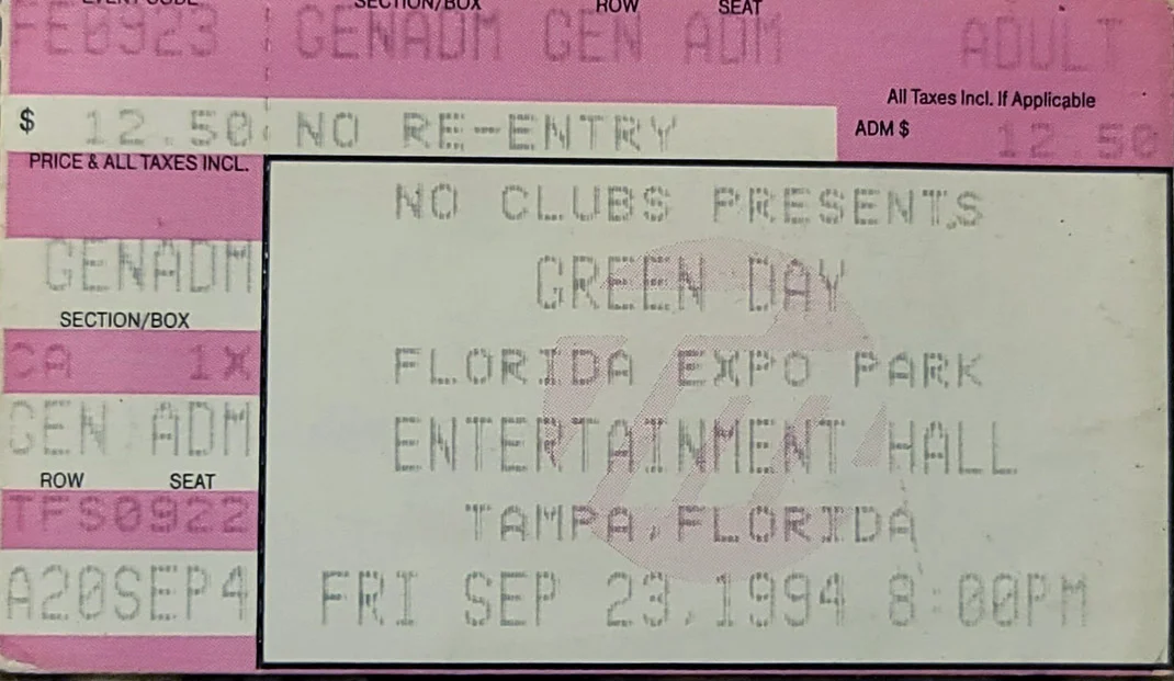 23 September 1994 - Tampa, FL - USF Sun Dome - Ticket