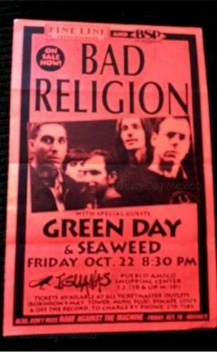 22 October 1993 - Tijuana, Mexico - Iguanas - Flyer