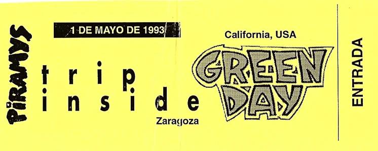 1 May 1993 - Zaragoza, Spain - Piramys - Ticket