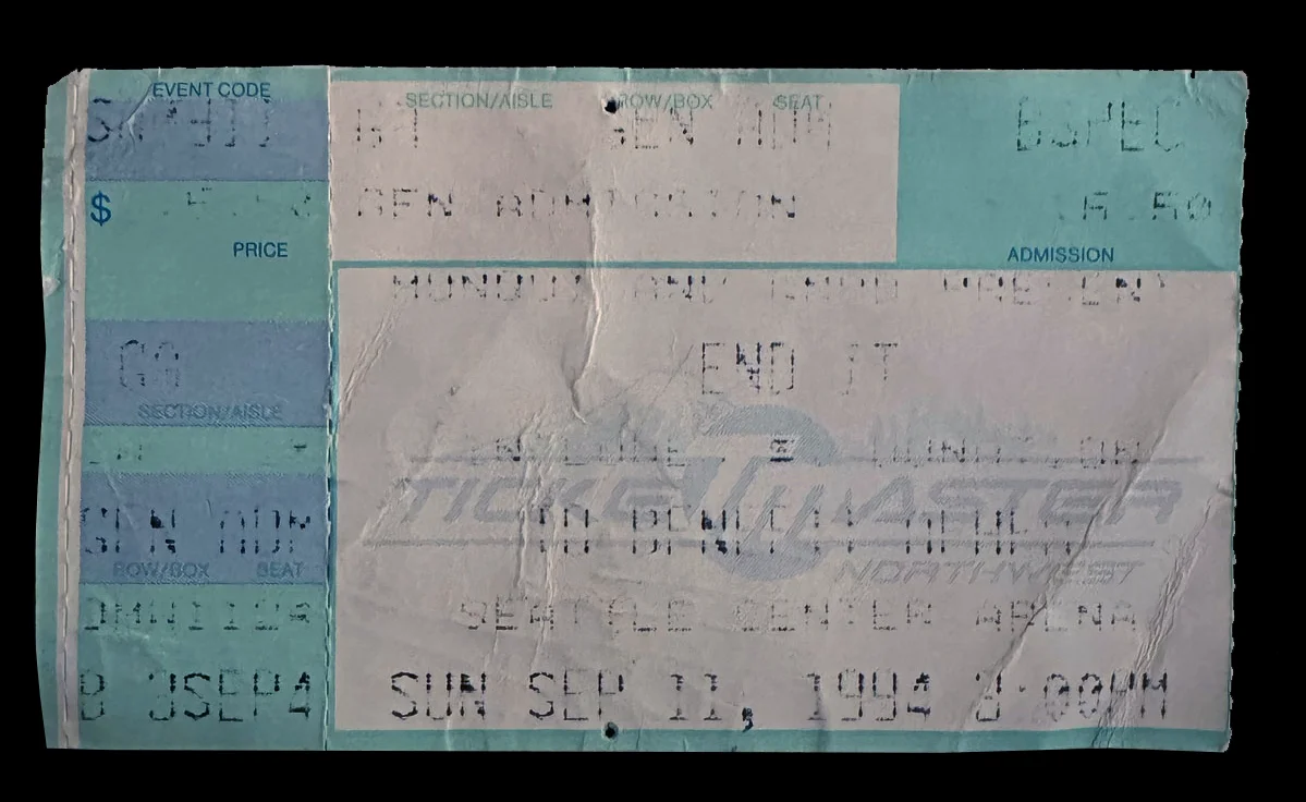 11 September 1994 - Seattle, WA - End It Benefit - Ticket