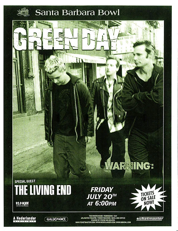 20 July 2001 - Santa Barbara Bowl - Poster