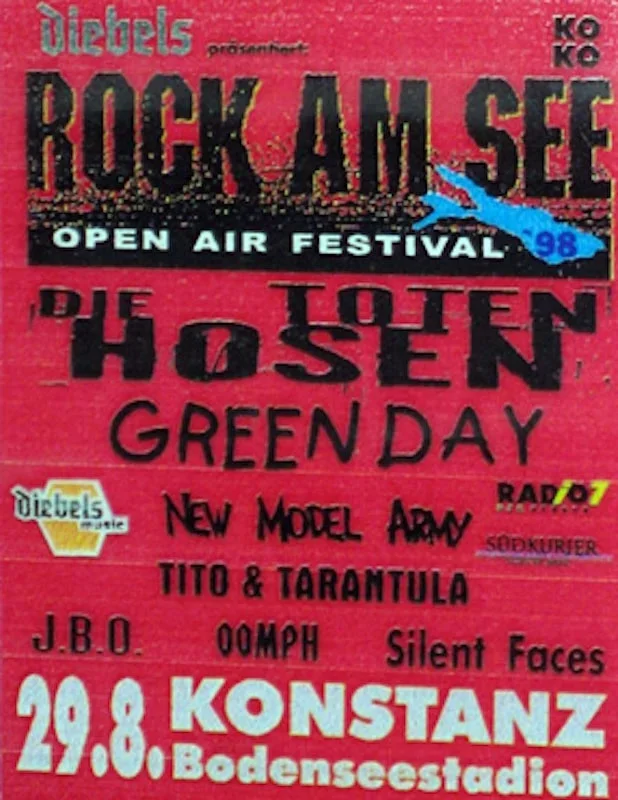 29 August 1998 - Konstanz, Germany - Rock Am See - Poster