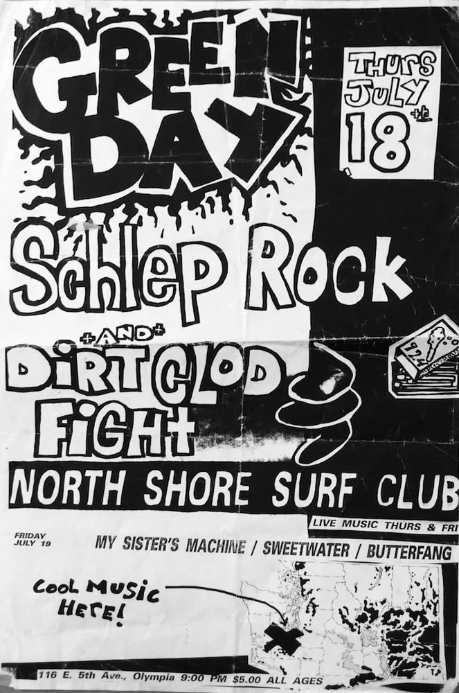 18 July 1991 - Olympia, WA - North Shore Surf Club - Flyer