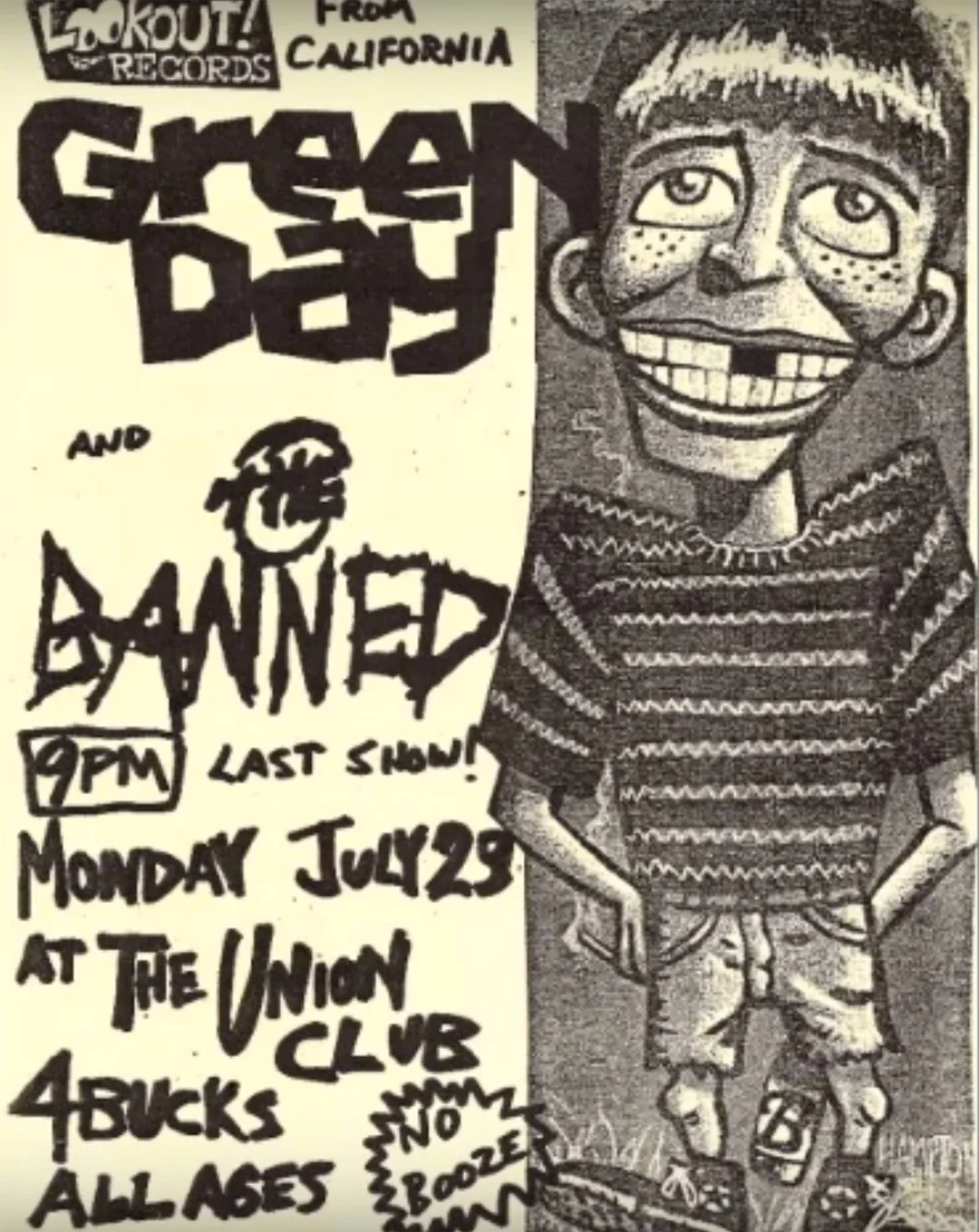 29 July 1991 - Missoula, MT - The Union Club - Flyer