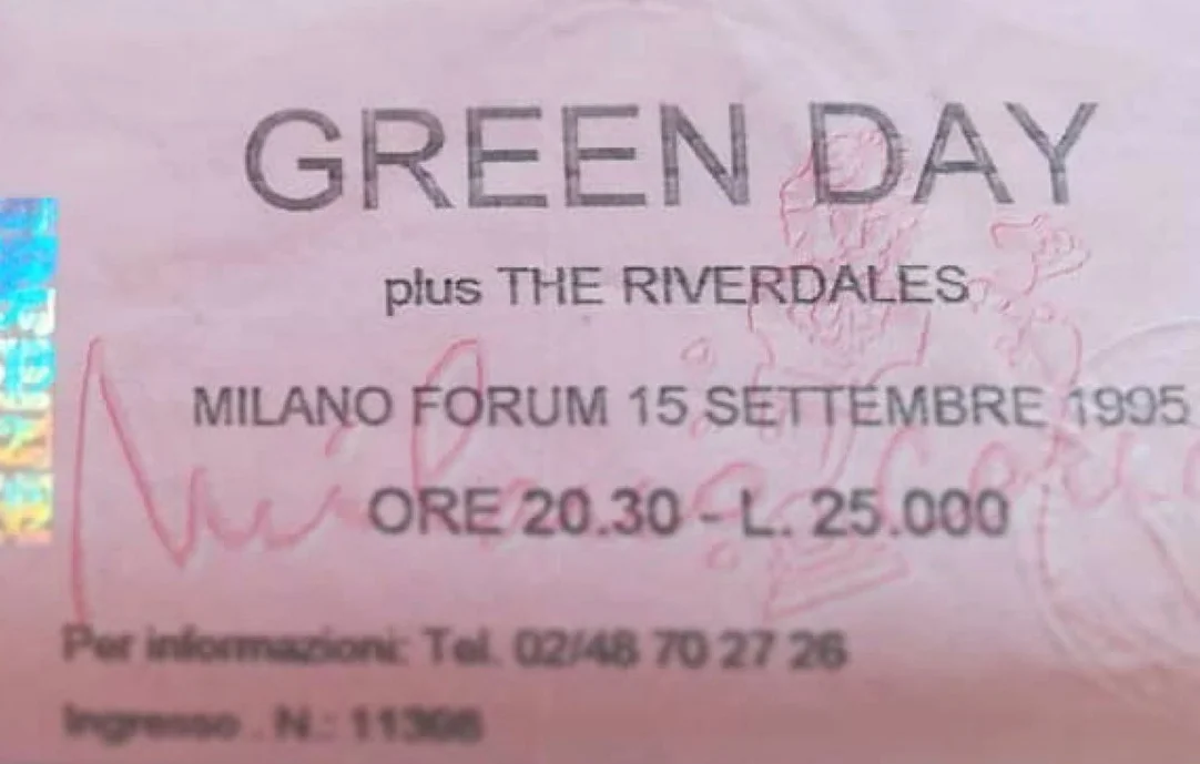 15 September 1995 - Milan, Italy - Forum di Assago - Ticket