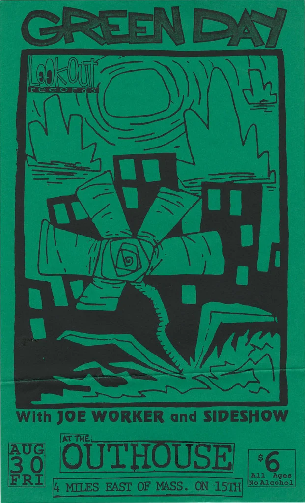 30 August 1991 - Lawrence, KS - The Outhouse - Flyer
