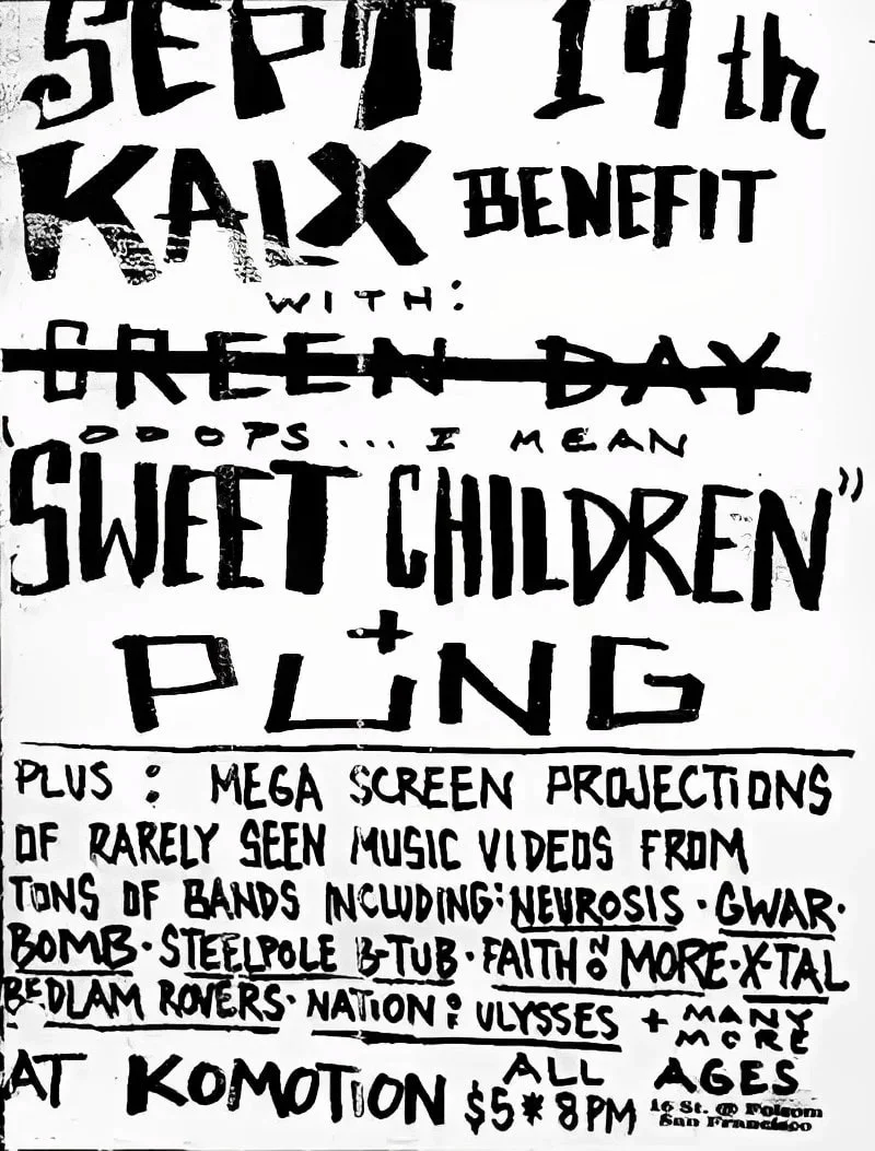 19 September 1992 - San Francisco, CA - Komotion - Flyer