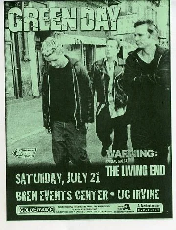 21 July 2001 - Irvine, CA - Bren Event Center - Flyer
