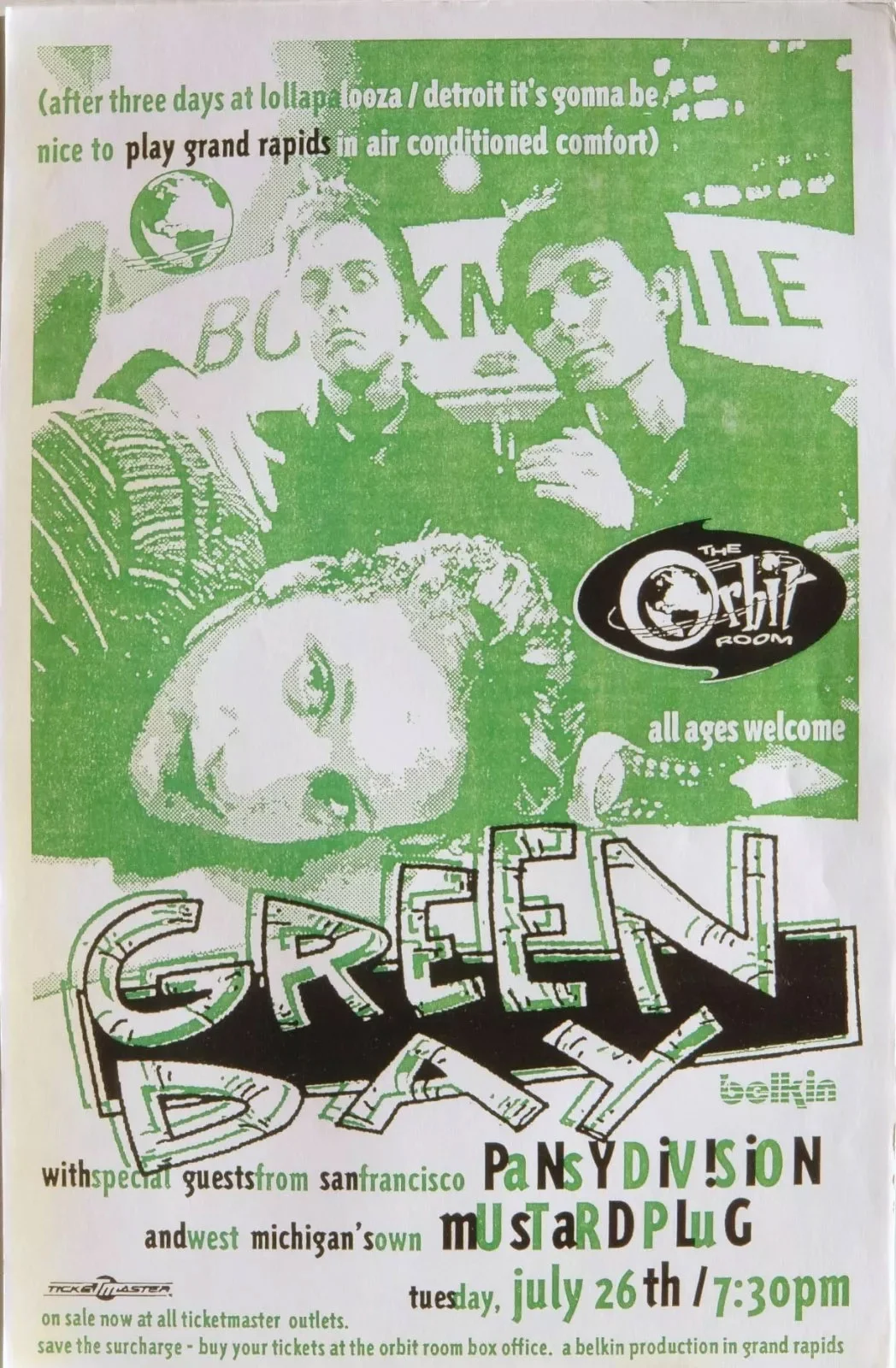 26 July 1994 - Grand Rapids, MI - The Orbit Room - Poster