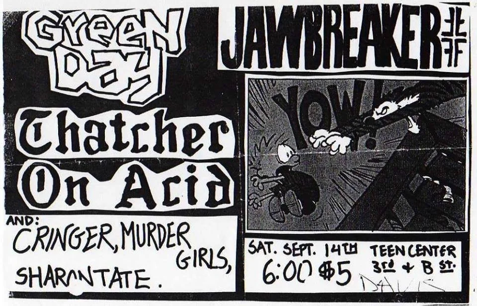 14 September 1991 - Davis, CA - Teen Center - Flyer