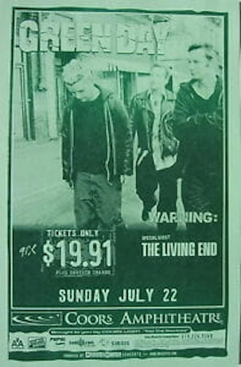 22 July 2001 - Chula Vista, CA - Coors Amphitheatre - Flyer