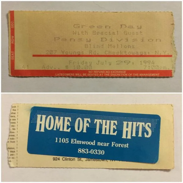29 July 1994 - Buffalo, NY - Blind Mellon's - Ticket