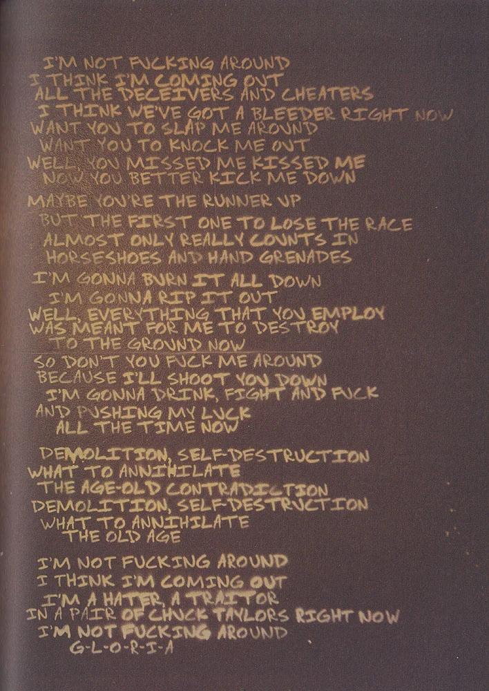 21st Century Breakdown hardcover lyric book - page 34