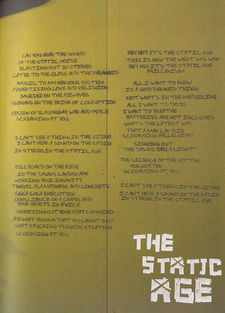 21st Century Breakdown hardcover lyric book - page 36
