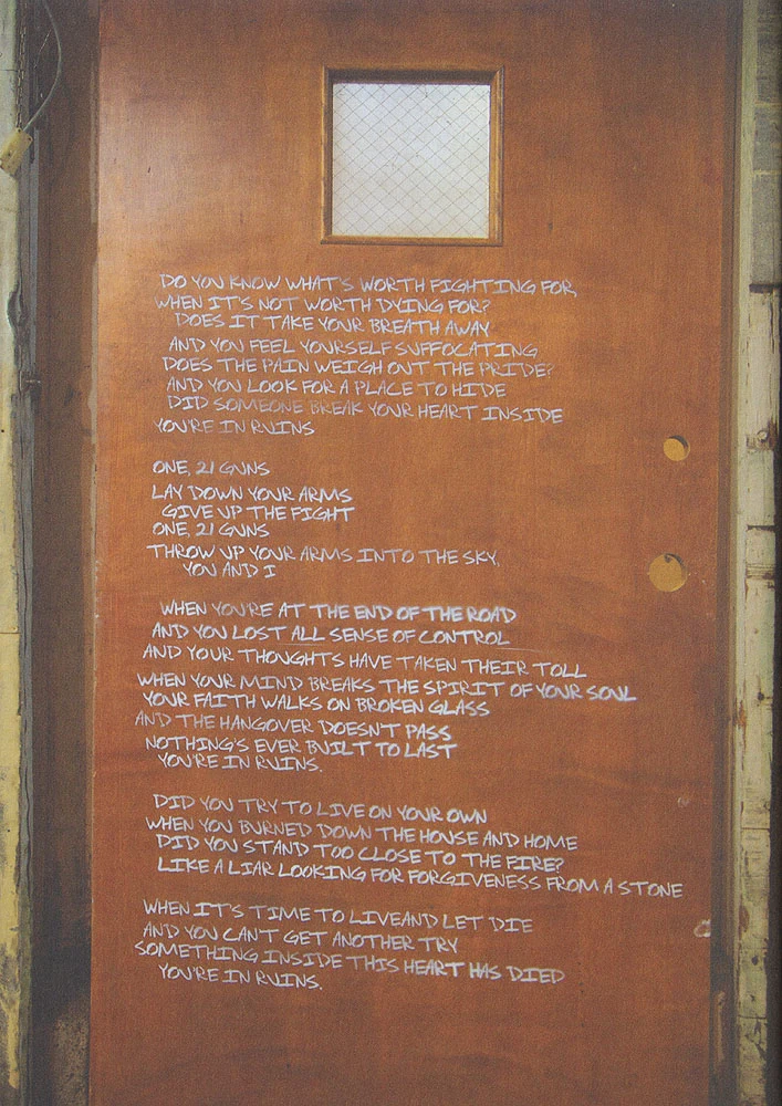 21st Century Breakdown hardcover lyric book - page 37