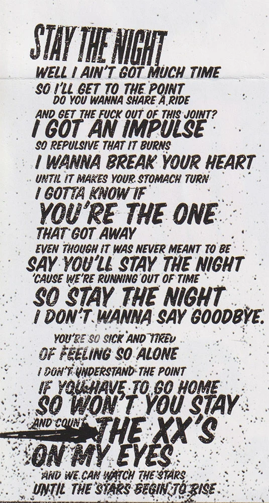 ¡Uno! - Stay the Night lyrics