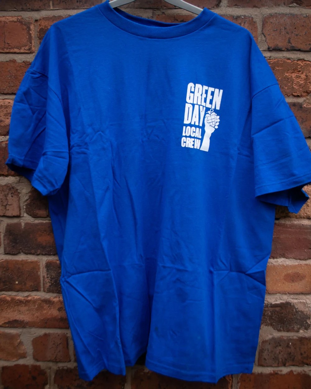 Blue American Idiot era local crew shirt