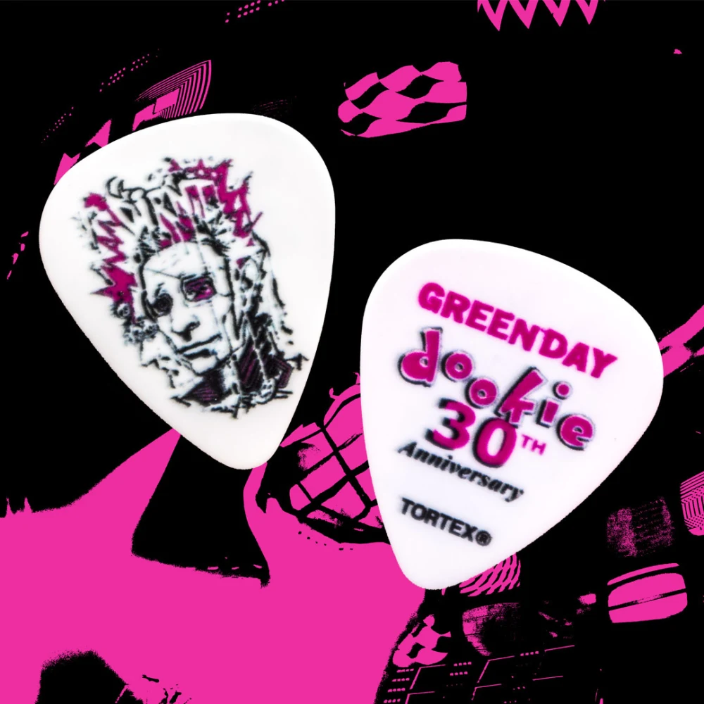 Mike Dirnt - Saviors Tour - white Dookie 30 guitar pick