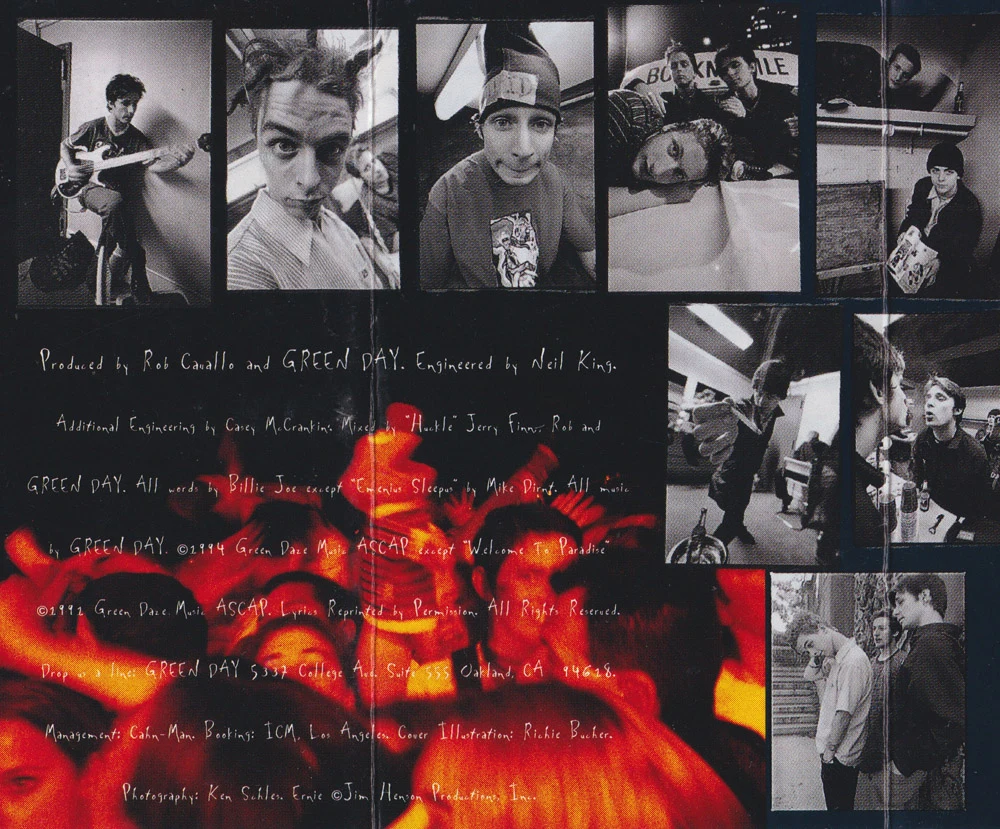 Dookie cassette - credits