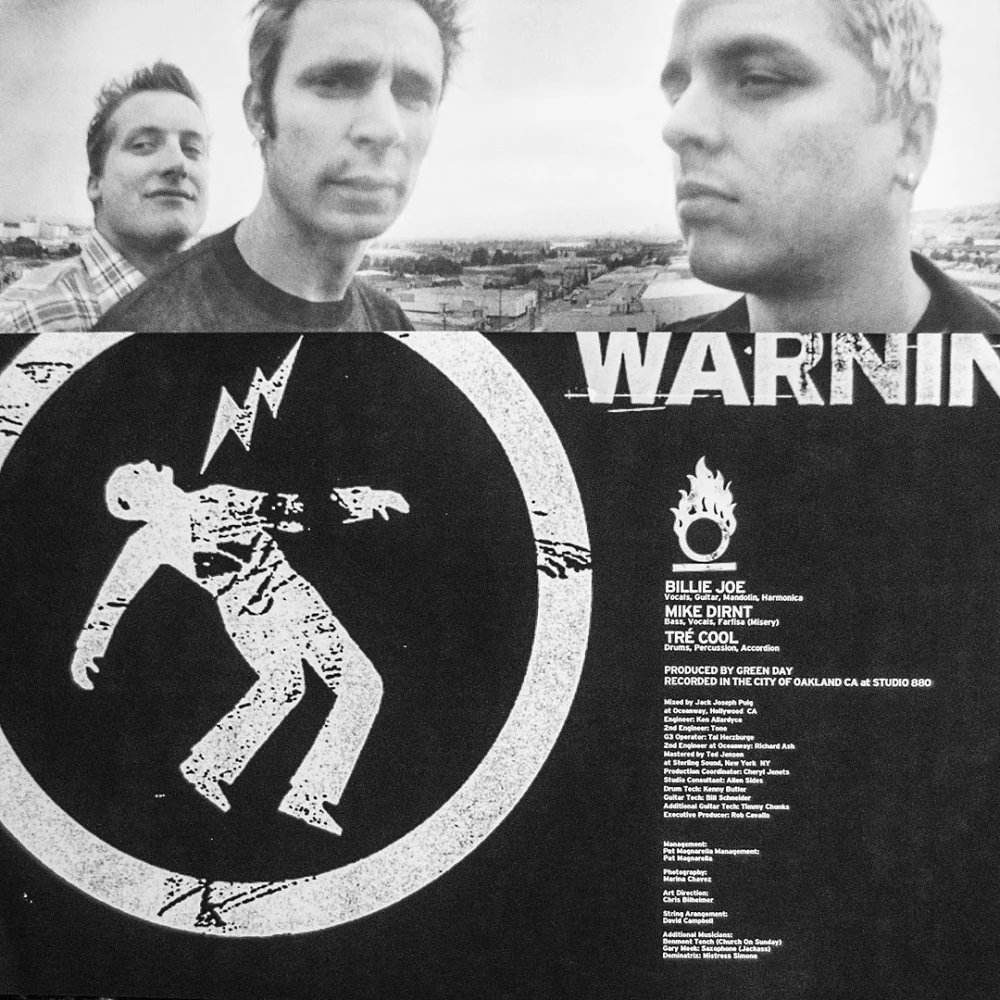 Warning - vinyl LP insert - front