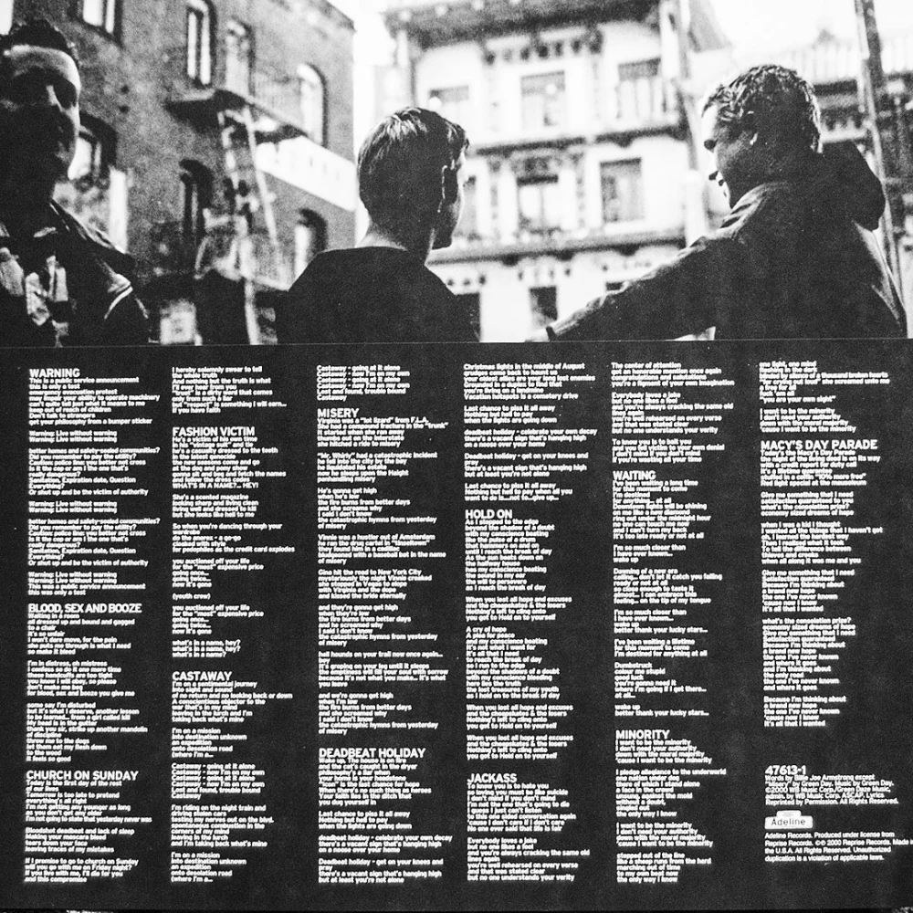 Warning - vinyl LP insert - lyrics