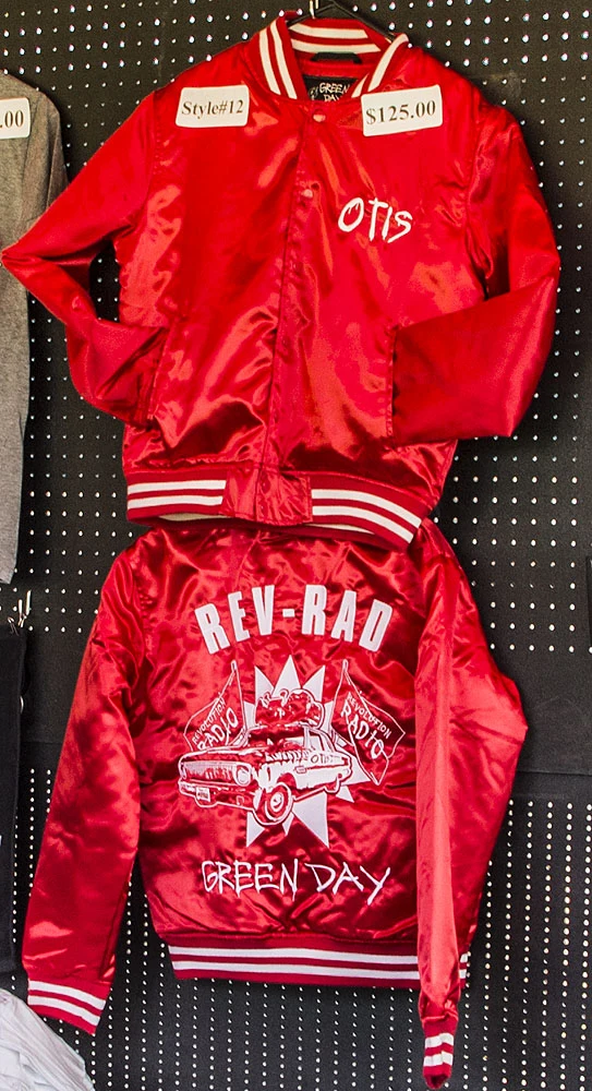 Rose Bowl Otis jacket on the merch stall
