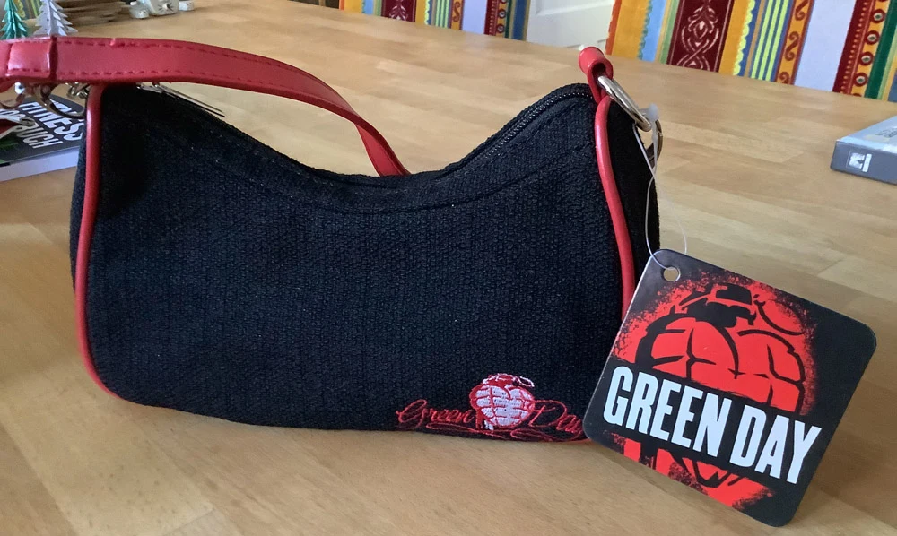 American Idiot era black and red handbag