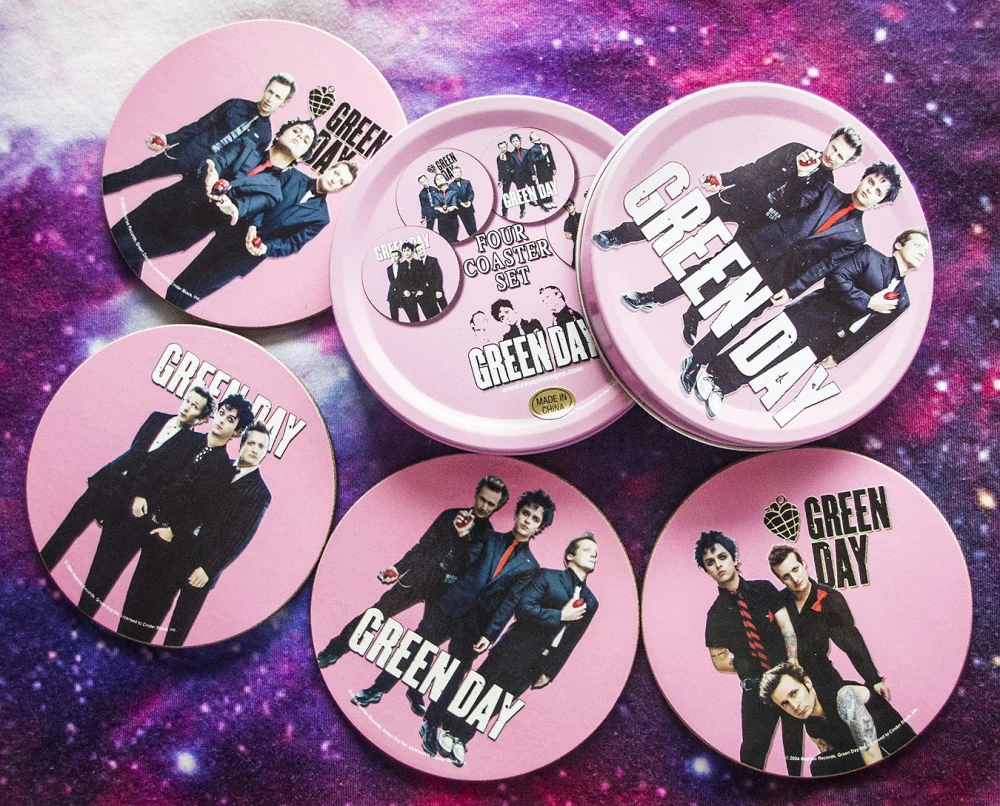 American Idiot era pink coaster set