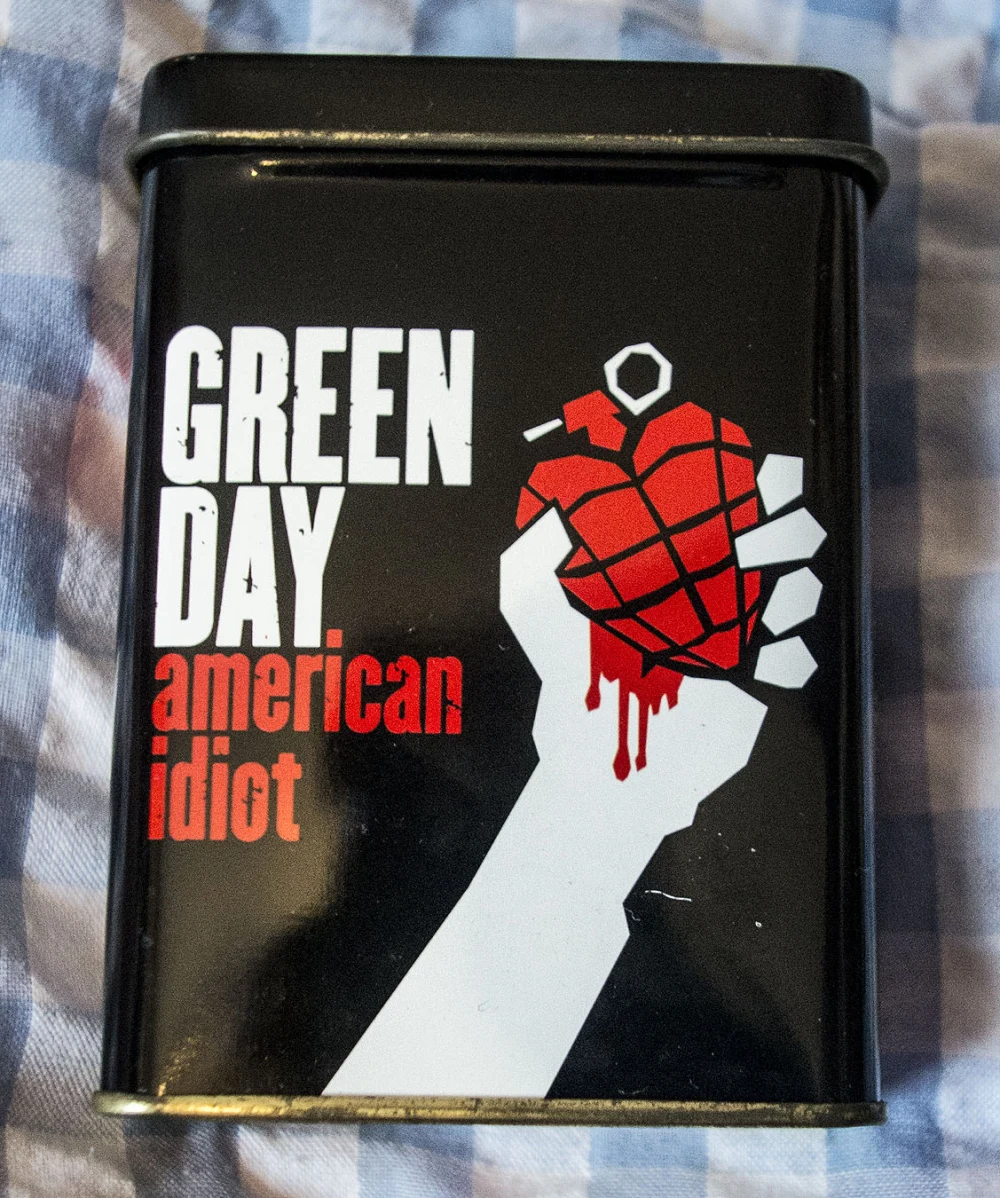 American Idiot era black keepsake tin