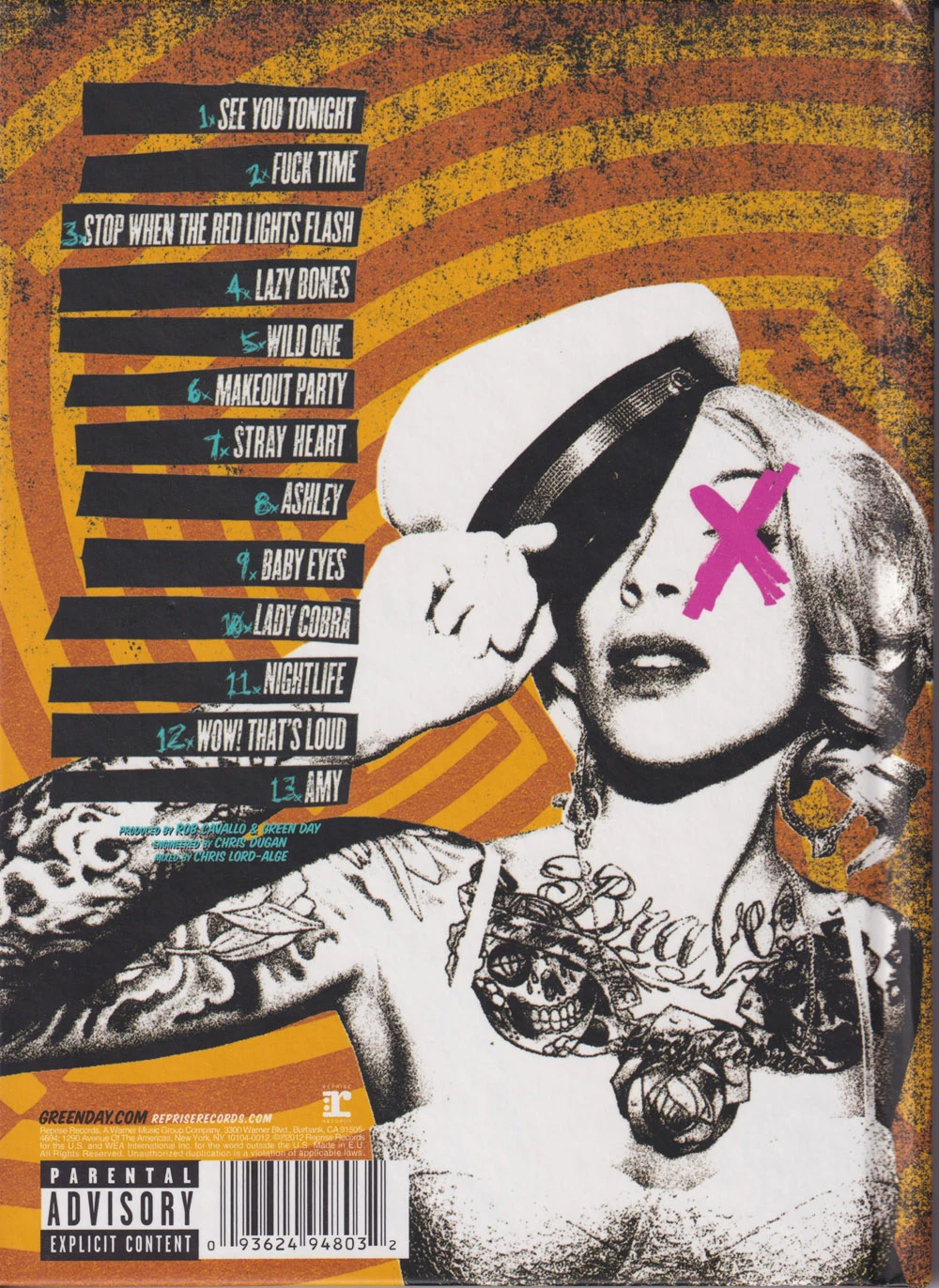 ¡Dos! hardback lyric book back cover