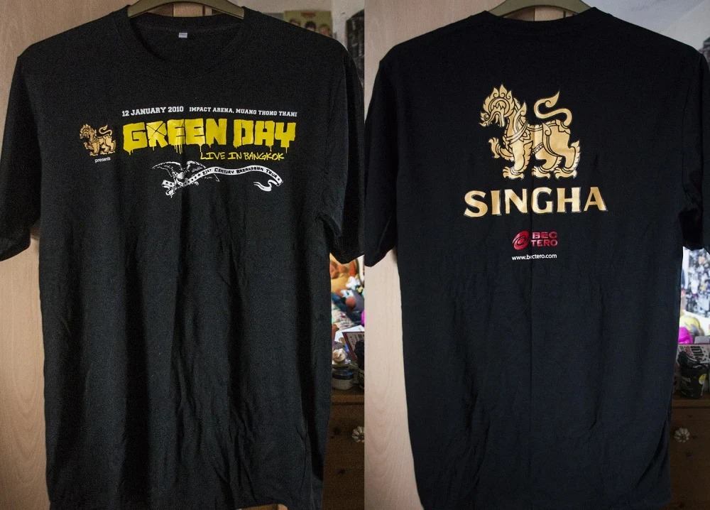 Green Day/Singha live in Bangkok t-shirt