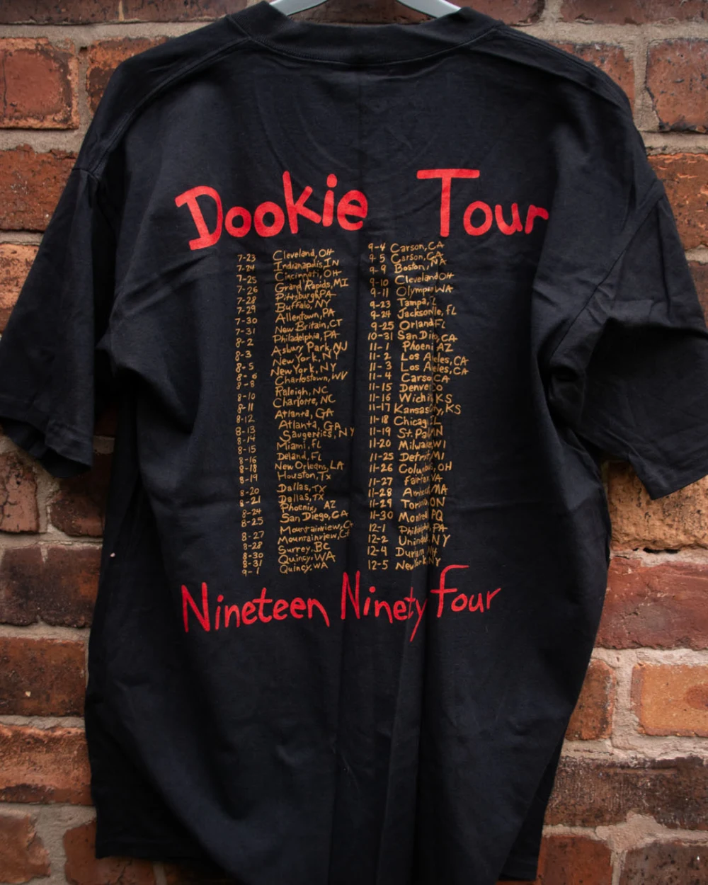 US Dookie Tour shirt - back
